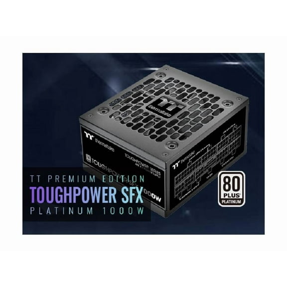 Thermaltake Toughpower SFX 1000W 80Plus Platinum ATX 3.1 600W 12V-2x6 Connector Included; Full Modular; 90mm Fan; PS-STP-1000FNFAPU-1; 7 Year Warranty