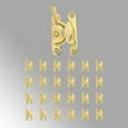thumbnail image 2 of Renovators Supply Brass Window Sash Lock 2.5 in Lacquered Finish Heavy Duty Window Locks w/Screws Pack of 4, 2 of 7