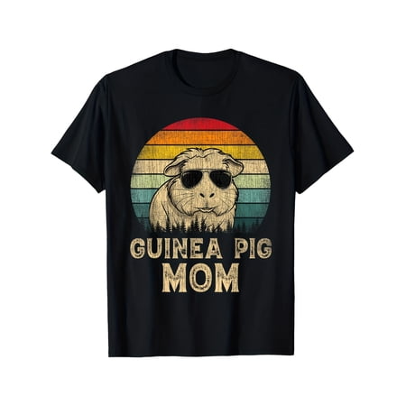 Women's Retro Vintage Guinea Pig Mom Graphic T-Shirt