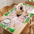 thumbnail image 5 of Easter Rabbits Placemats Set of 6, Watercolor Colorful Eggs Floral Grass Butterfly Pink Plaid Non-Slip Place Mats Washable Table Mats for Kitchen Dining Table Decorations Indoor/Outdoor, 5 of 9