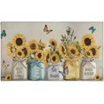 thumbnail image 4 of Sunflower Kitchen Rugs, Kitchen Mat Set of 2, Rustic Sunflower Farmhouse Kitchen Rugs, Sunflower Kitchen Decor for Floor, Home, Sink, Bathroom(17"x47"+17"x30"), 4 of 6