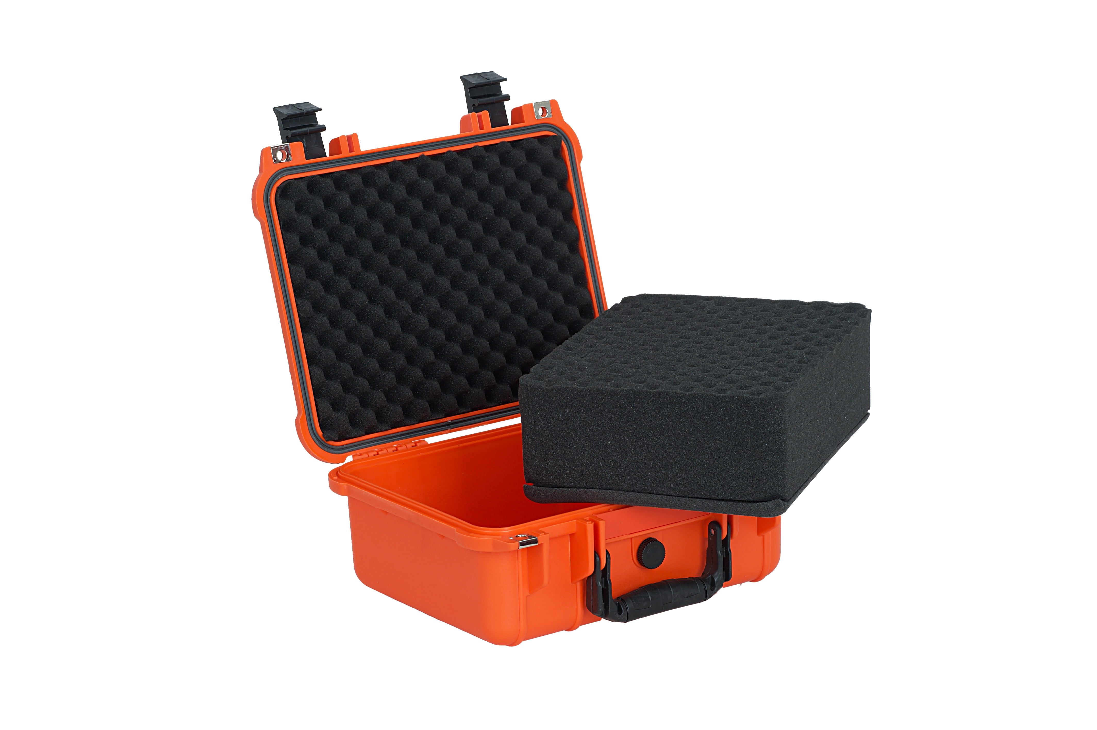 MEIJIA Portable All Weather IP67 Waterproof Hard Case with Customized Fit Foam,Orange,13.35 x11.63x5.98inches