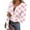 Pink, variant on FDGIU Women’s Long Sleeve Henley Neck Shirt - Slim Fitted Ribbed Top for Going Out & Work Casual