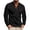 Black, variant on WREESH Men's Solid Henley Shirts Casual Long Sleeve Shirt with Button Detail and Turndown Collar a Classic Solid Color Top for Every Man Wine