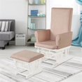 thumbnail image 2 of Pemberly Row Contemporary Fabric Rocking Chair Glider & Ottoman Set in Pink, 2 of 11