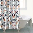 thumbnail image 5 of Extra Long Boho Shower Curtain 72x84 Inches - Vintage Floral & Tropical Leaves Pattern, Waterproof Bohemian Bathroom Decor with 12 Hooks, Tribal Rustic Style, 5 of 5