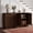Brown, variant on Haverchair Sideboard Buffet Cabinet with Storage, Fluted Arched Storage Cabinet with Adjustable Shelves, Wooden Modular Coffee Bar, Modern Console Table for Living Room Kitchen Dining Room Entryway