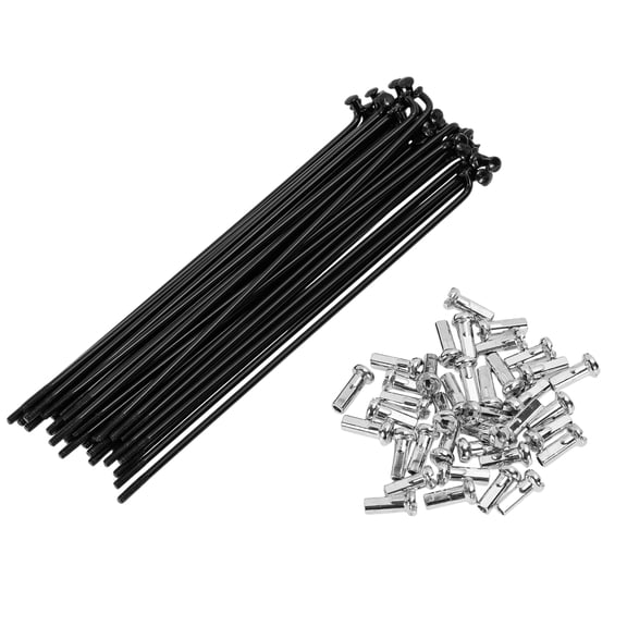 38 Set 14G Bicycle Spokes 120mm Bike Wheel Spokes Carbon Steel Black