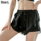 thumbnail image 2 of Pantalones cortos para correr para mujer, cintura elástica, cintura alta, bolsillos, deportivos, para gimnasio, 2 of 6
