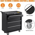 thumbnail image 7 of EastVita 24 Inch Rolling Tool Box 4 Drawer Tool Box with Wheels Sliding Drawers and Protective Liners with Locking System and Drawer Liners Tool Storage Cart for Garage Workshop, 7 of 7