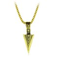 thumbnail image 1 of UDIYO Arrowhead Pendant Men Necklace Vintage Alloy Chain Spearpoint Necklace Fashion Accessories, 1 of 7