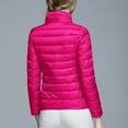thumbnail image 4 of Lixiuxyad Puffer Winter Coats Women Warm Lightweight Jacket Hoodless Windproof Winter Coat With Recycled Insulation Winter Slim Short Hooded Warm White Down Coat Outerwear Pink, 4 of 5