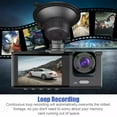 thumbnail image 4 of 3 Channel Dash Cam Front and Rear Inside, Full HD 1080P Dash Camera for Cars, Giugt Dashcam Three Way Triple Car Camera with IR Night Vision, Loop Recording, G-Sensor, Parking Monitor, 24h Recording, 4 of 12