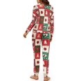 thumbnail image 5 of Tutolipy Christmas Tree Printed Drawstring Pajamas for Women Soft Sleepwear Crewneck Nightwear Long Sleeve Tops Jogger Pants Pajama Sets, 2XL, 5 of 7