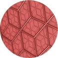 thumbnail image 1 of Ahgly Company Tapis Rond Lavable en Machine Intérieur Transitionnel Rouge, 3 Pieds Rond, 1 of 7