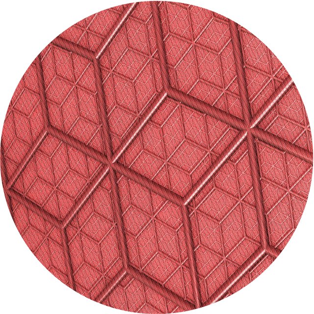 Ahgly Company Tapis Rond Lavable en Machine Intérieur Transitionnel Rouge, 8 Pieds Rond