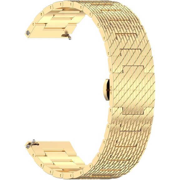 KOMI Watch Band for IDW19 Smart Watch Bands Durable Stainless Steel Metal Wristband Compatible with MILOUZ, Amzhero, A-TGTGA, TOOBUR, TMHAI, Hoowel IDW19 Smart Watch Gold