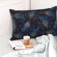 thumbnail image 4 of Rateoe Peacock Feathers Pattern Decorative Pillow Case,Throw Pillow Covers,Plush Pillow Cover,Soft Pillow Case,Velvet Pillow Case-20"x30", 4 of 6