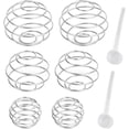 thumbnail image 1 of Juego de bolas mezcladoras de proteínas de acero inoxidable, 6 unidades con cucharas medidoras, 1 of 5