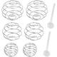 thumbnail image 1 of Juego de bolas mezcladoras de proteínas de acero inoxidable, 6 unidades con cucharas medidoras, 1 of 5