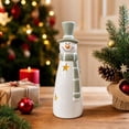 thumbnail image 3 of IPEWLEX Festive Snowman Holiday Decor with Star Hollowout & Accessories – Elegant Indoor Christmas Ornament for Living Room, Fireplace, Tabletop, and Gifting to Family & Decoration Enthusiasts, 3 of 5