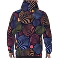 thumbnail image 7 of Lsque Colorful Shells Pattern Casual Men's Hoodie,Hooded Sweatshirt with Kangaroo Pocket,Pullover Hoodie-X-Large, 7 of 7
