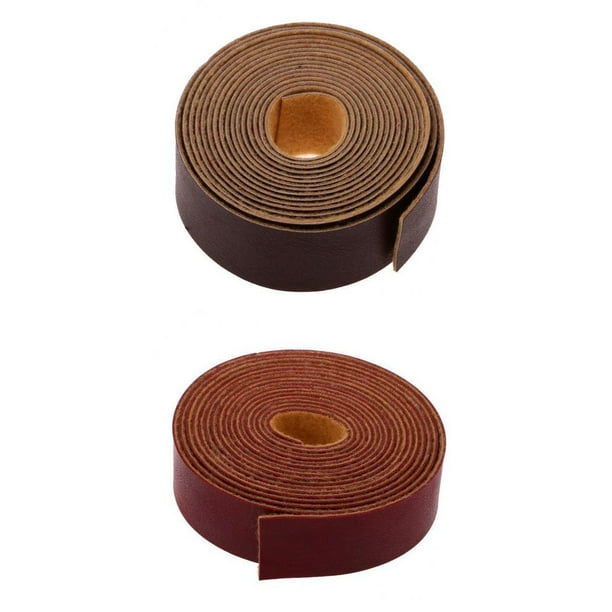 2 Pieces of Leather Cord, Leather Belt, Flat Leather Cord, Leather Belt, 10  Meters, 2cm Wide 