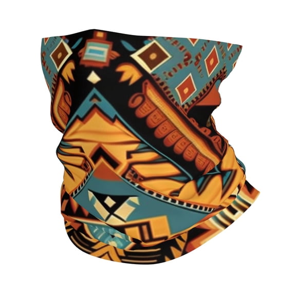 Face Mask Neck Gaiter Windproof Bandana Headwear Breathable Cover Outdoor Scarf, Southwest Tribal Indian Geometric