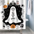 thumbnail image 5 of Tchckioa Halloween Ghost Shower Curtain,47x72 Inch Privacy Protection Bath Curtain for Bathroom,Hooks Top, 5 of 6