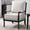 Black+Beige, variant on Duhome Elegant Lifestyle Dining Chair Contemporary Linen Solid Print 100% Solid Rubberwood Construction Armchair, Brown/Beige