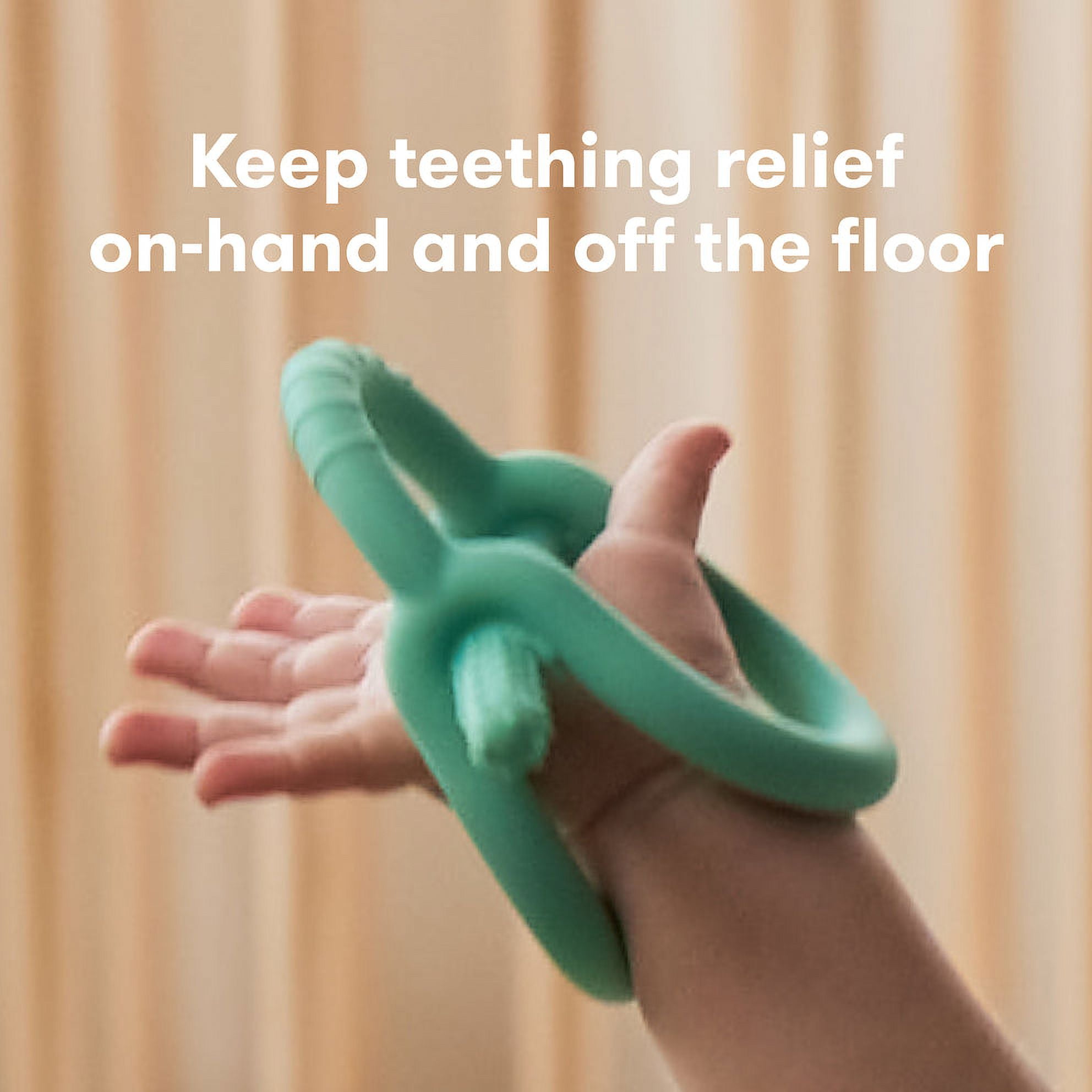 Frida Baby Get-A-Grip Teether for Babies, Teal, 3+ Months