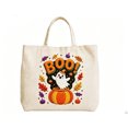 thumbnail image 2 of VMWMSSR Halloween Pumpkin Embroidered Canvas Tote Bag, Large Capacity Fall Autumn Harvest Canvas Handbag With Long Handles Shoulder Bag For Halloween Party Shopping Daily Use(Orange1-12.6"), 2 of 3