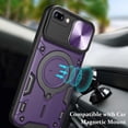 thumbnail image 5 of for iPhone 8 Plus Case/iPhone 7 Plus Case,Metal Stand Ring Holder,Camera Lens Protector 7/8 Plus Cases Women Men,Slim Bumper Full Protection Shockproof Cover (Purple), 5 of 14