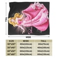 thumbnail image 4 of Manta de dibujos animados de La Bella Durmiente Aurora, suave y acogedora manta de franela de felpa para todas las estaciones para niños y niñas, manta de vellón cálida y ligera para cama, sofá o, 4 of 7