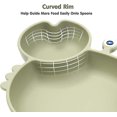 thumbnail image 4 of (verde té de cangrejo)assiette Pour Bb Silicone, Plaque D'alimentation Antidrapante Pour Tout-petits Les Enfants Avec Une Forte Aspiration, Adapt Au La, 4 of 5