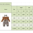 thumbnail image 4 of FEORJGP Infant Girl 2Pcs Outfits Newborn Baby Long Sleeve Jumpsuit Plaid Print Suspender Romper Crew Neck Overalls Bodysuit with Headband Set Kids Loose Casual Clothes for Spring Fall, 4 of 9