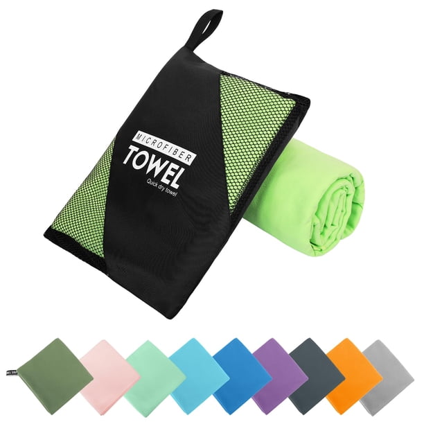 Toalla de Viaje ZIUDBOC Microfibra de Secado Rápido Súper Absorbente Verde