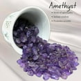 thumbnail image 4 of Amethyst Crystal Chips - Healing Crystals Tumbled Chips Gemstone Beads (1000+ Carat, Drilled), 4 of 5