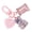 Pink, variant on Compact Candy Keychain Accessory Lovely Heart Keyring with Bear Candy Pendant Stylish Keychain for Lover