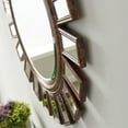 thumbnail image 3 of Vinnova Avellino 30" Round Bathroom Vanity Antique Brass Framed Wall Mirror, 3 of 5
