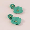 thumbnail image 5 of Flower Dangle Earrings Boho Layered Floral Petal Drop Earrings Statement Beach Large Double Flower Stud Earring for Women Statement Vacation Jewelry, 5 of 8