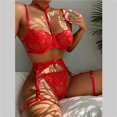 thumbnail image 1 of Ropa interior sexy mujeres sujetador liguero medias patchwork ver Thro, 1 of 3
