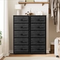 thumbnail image 3 of GUNAITO Tall Dresser for Bedroom with 5 Drawers Chest of Drawers Fabric Storage Bin Dirk Black, 3 of 10