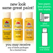 Apple Barrel Gloss Acrylic Craft Paint Set, 2 fl oz, Glossy Brights, 12 Piece