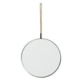 thumbnail image 5 of OUNONA Punch-free Mirror Retro Rope Wall Hanging Mirror Exquisite Makeup Mirror Decorative Mirror for Home Bathroom Bedroom (Black of Edge, Round Shape), 5 of 8