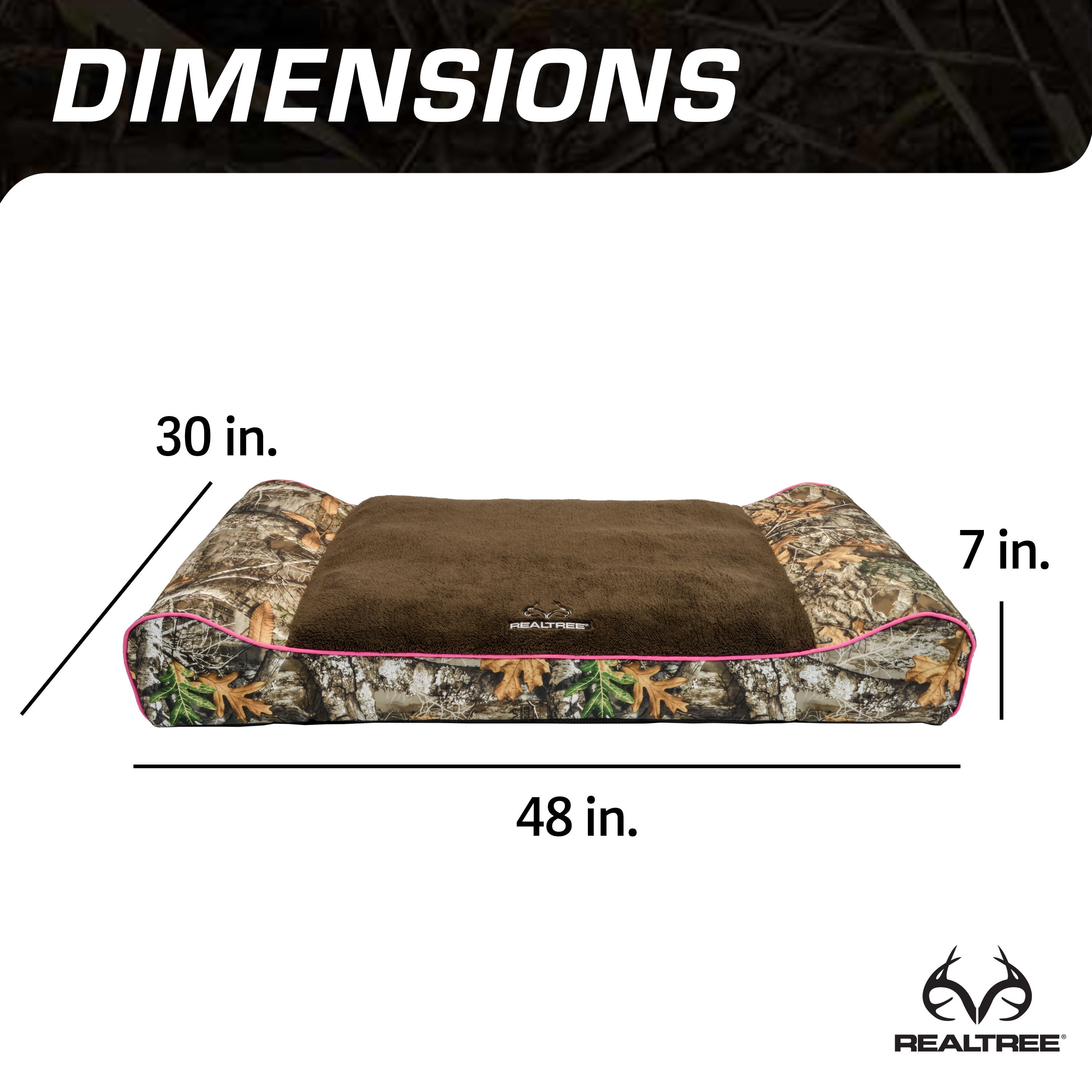 Realtree Camo Dog Bed Orange Walmart Com Walmart Com
