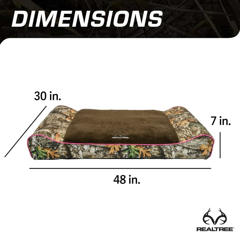 Realtree Edge Camo Bolster Pet Bed Pink Walmart
