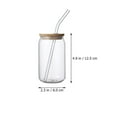 thumbnail image 6 of WRISTBIQUE Cup With Lid And Straw Glass Water Cups Transparent 2Pcs 4.9*2.4*2.4In, 6 of 10