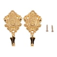 thumbnail image 2 of Ganchos para sujetar cortinas de aleación vintage con patrón, 8 unidades (dorado), 2 of 8