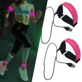 thumbnail image 1 of 2 uds. Brazaletes de luces LED recargables por USB, banda de luz de seguridad de alta Rosado DYNWAVEMX Brazaletes para correr, 1 of 8